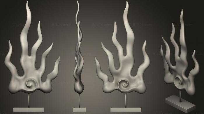 Статуэтки и статуи разные (Фигурка Холодного Пламени, STKR_0774) 3D модель для ЧПУ станка